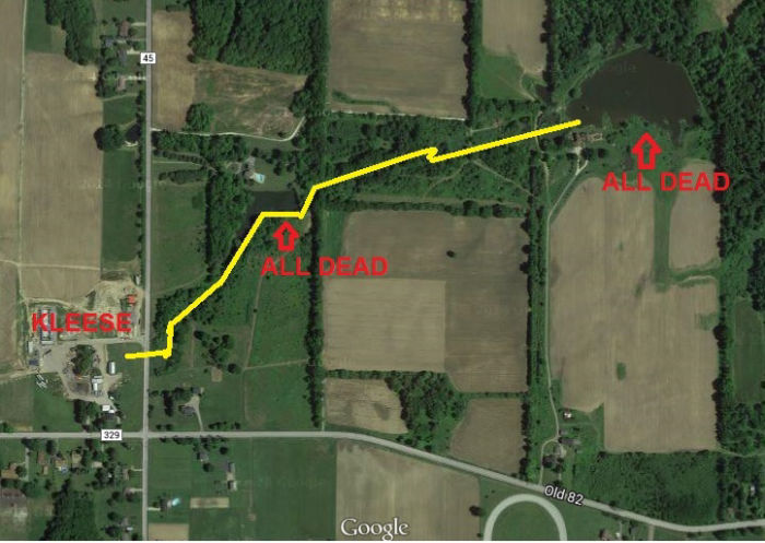 Map of KDA spill destruction. pic