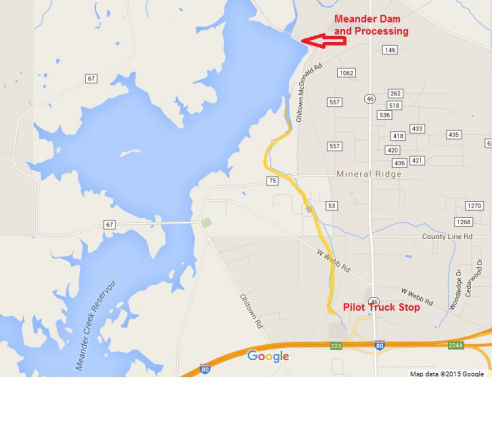 Sulfur Run Spill into Meander Reservoir pic